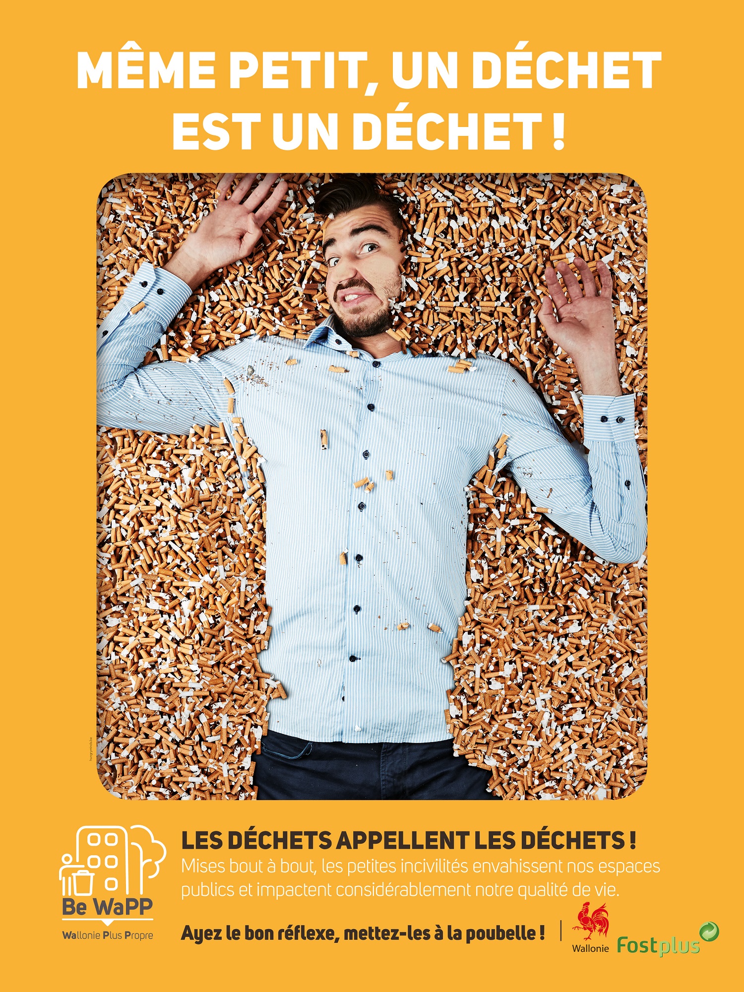 Campagne d'affichage "Même petit, un déchet est un déchet !"