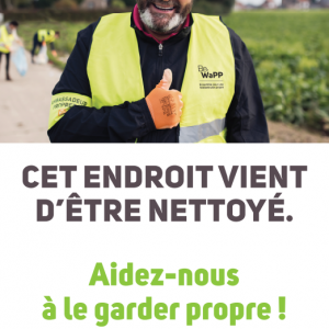 Cet endroit vient d'être nettoyé - Panneau Dibond 60x100cm