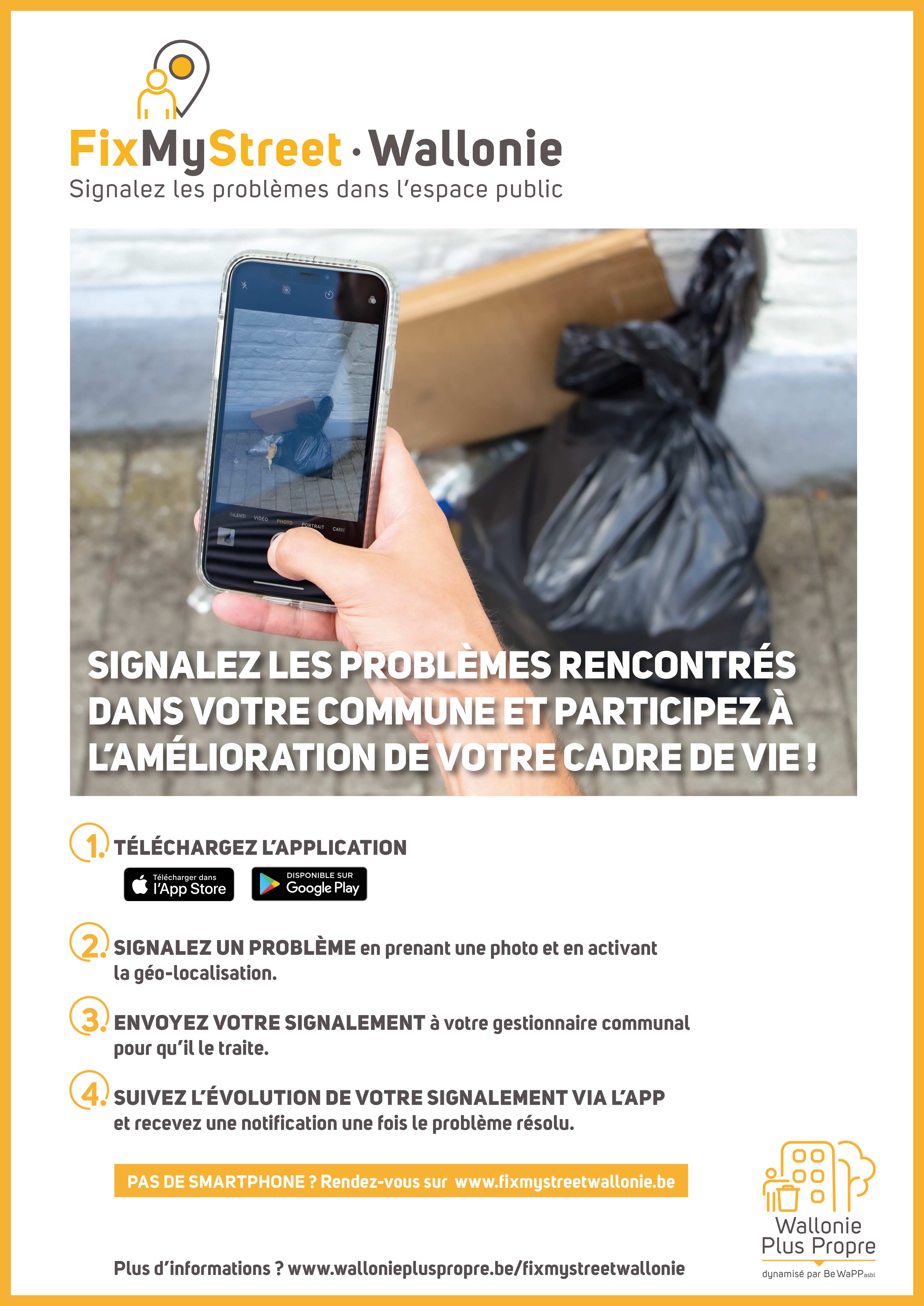 Affiche fix my street be wapp