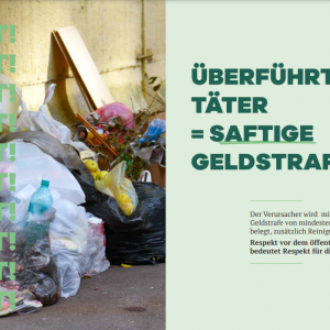 Illegales Ablagerungsset - Plakat nach der Entfernung – Auf der Straße