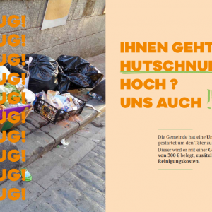 Illegales Ablagerungsset - Plakat vor der Entfernung – Auf der Straße