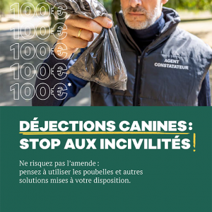 Affiche - Amende déjection canine (en français)