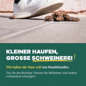 Plakat - Hundehaufen - Kleiner Haufen, grosse Schweinerei !)