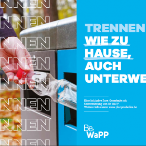Plakat "Trennen wie zu Hause, auch unterwegs"