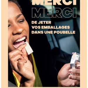 Affiche Commerce Plus Propre - Chewing gum