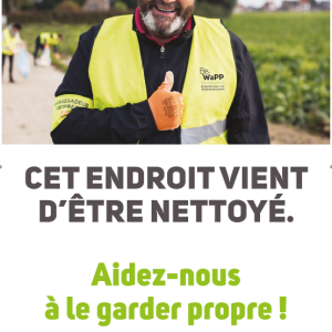 Affiche "Cet endroit vient d'être nettoyé"