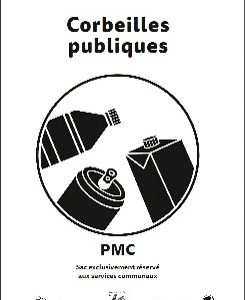Îlot de tri - Rouleau sacs PMC 60L (20 pièces)